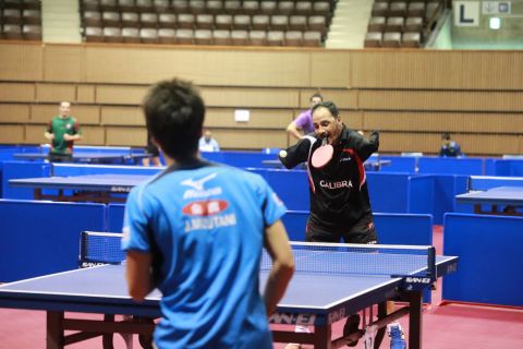  Hamadto's talent and determination shone through as he took on some of the biggest names in table tennis. 