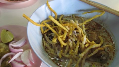 A bowl of khao soi at Samoer Jai at Faham. 