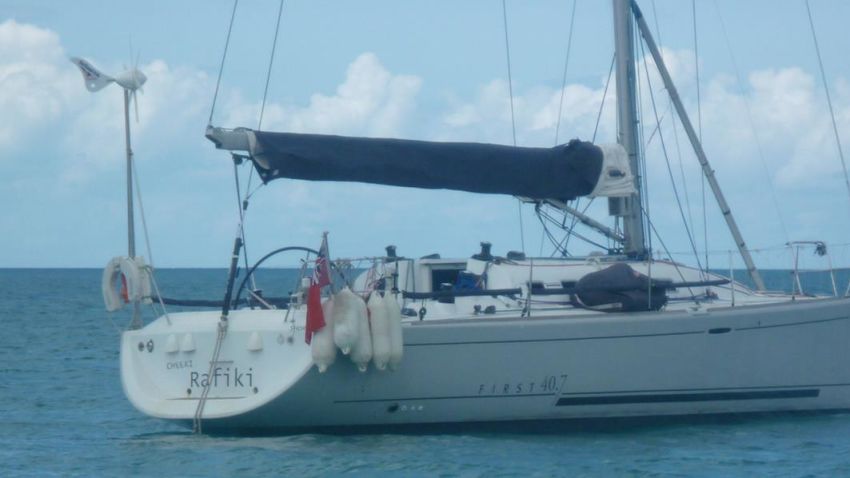 The crew of the Cheeki Rafiki, a 12-meter yacht headed to the United Kingdom from the Caribbean, contacted the shore to report that the yacht was taking on water on Friday, May 16.