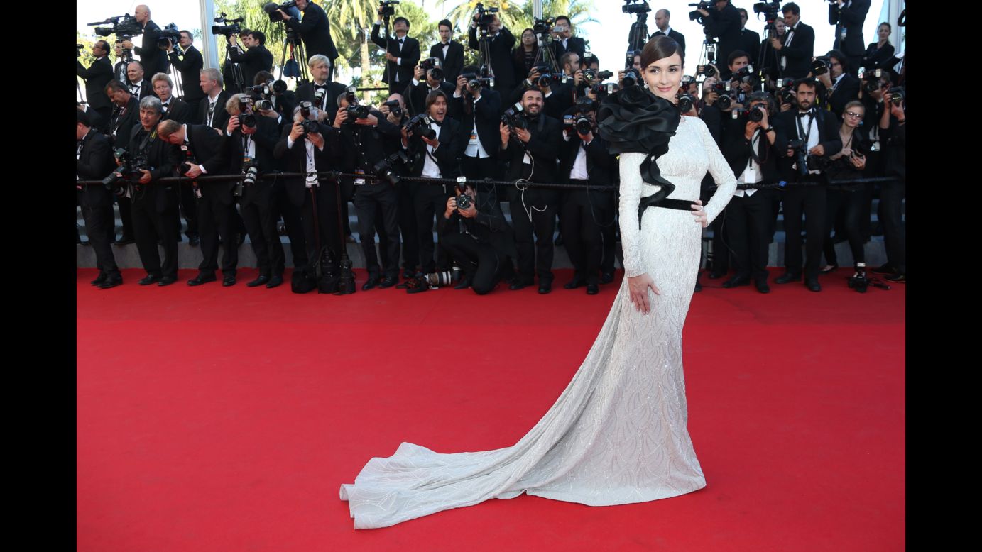 Actress Paz Vega poses for photographers as she arrives for the awards ceremony at the 67th Cannes Film Festival, southern France, Saturday, May 24. 