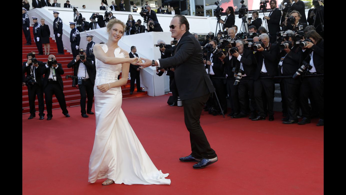 Uma Thurman and Quentin Tarantino.