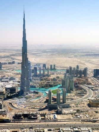 This is just the tip of <a href="index.php?page=&url=http%3A%2F%2Fireport.cnn.com%2Fdocs%2FDOC-1129273">Burj Khalifa</a>, which is the tallest man-made structure in the world, standing at 2,722 feet. It has set records for having the world's highest restaurant, elevator installation and even vertical concrete plumbing.