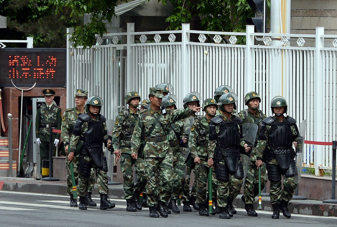 China's Xinjiang province is heavily militarized amid ongoing threats of terror attacks. 