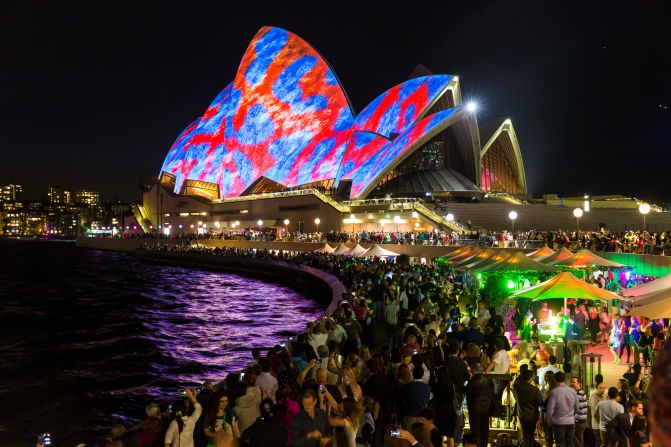 The sixth annual Vivid Sydney festival opened on Friday, May 23. Tagged "the festival of light, music and ideas," Australia's largest and most spectacular festival officially launched with the lighting of the sails of Sydney Opera House. This year, the festival commissioned UK/U.S. artists 59 Productions to design the projected artwork for the famous landmark. The festival will run until June 9. 