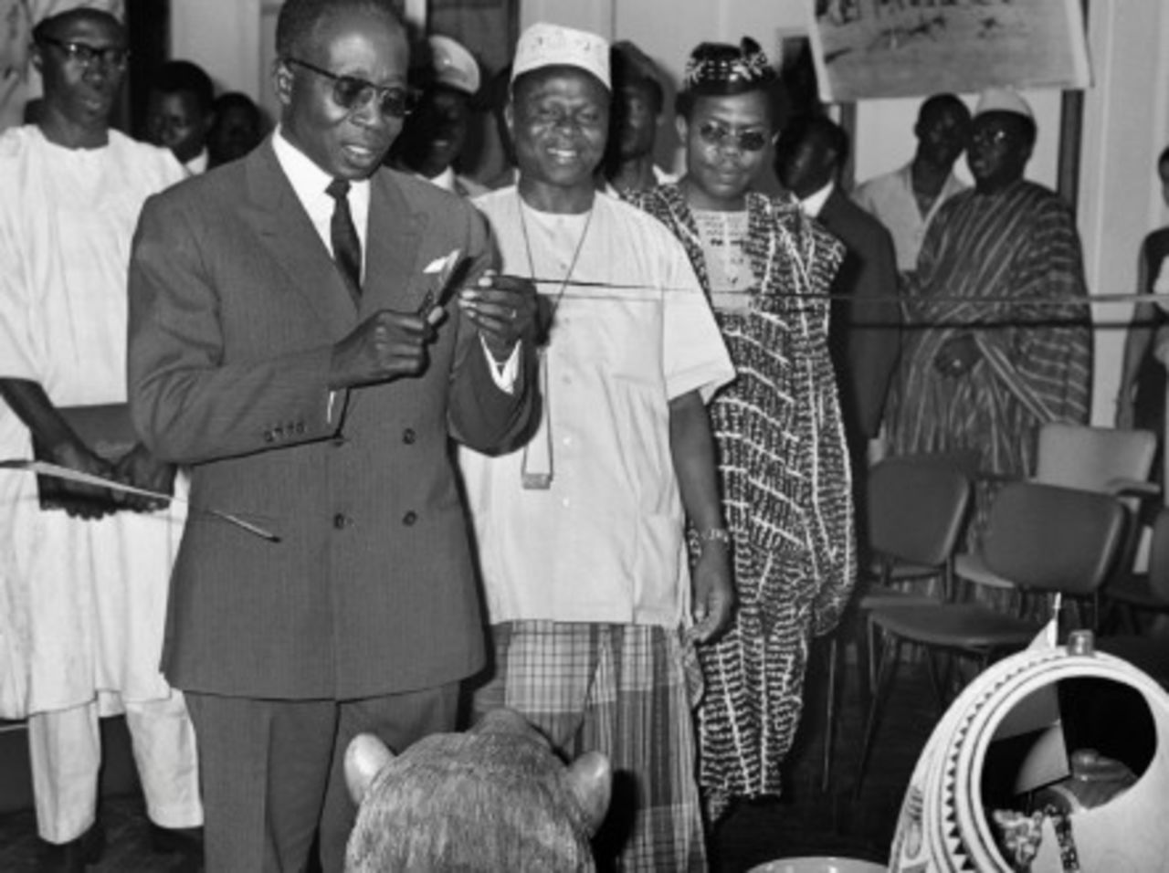 Senegalese President Leopold Sedar Senghor at the World Festival of Black  Arts on April 07, 1966.