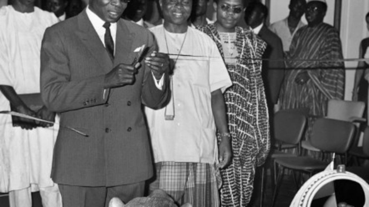 Senegalese President Leopold Sedar Senghor at the World Festival of Black  Arts on April 07, 1966.