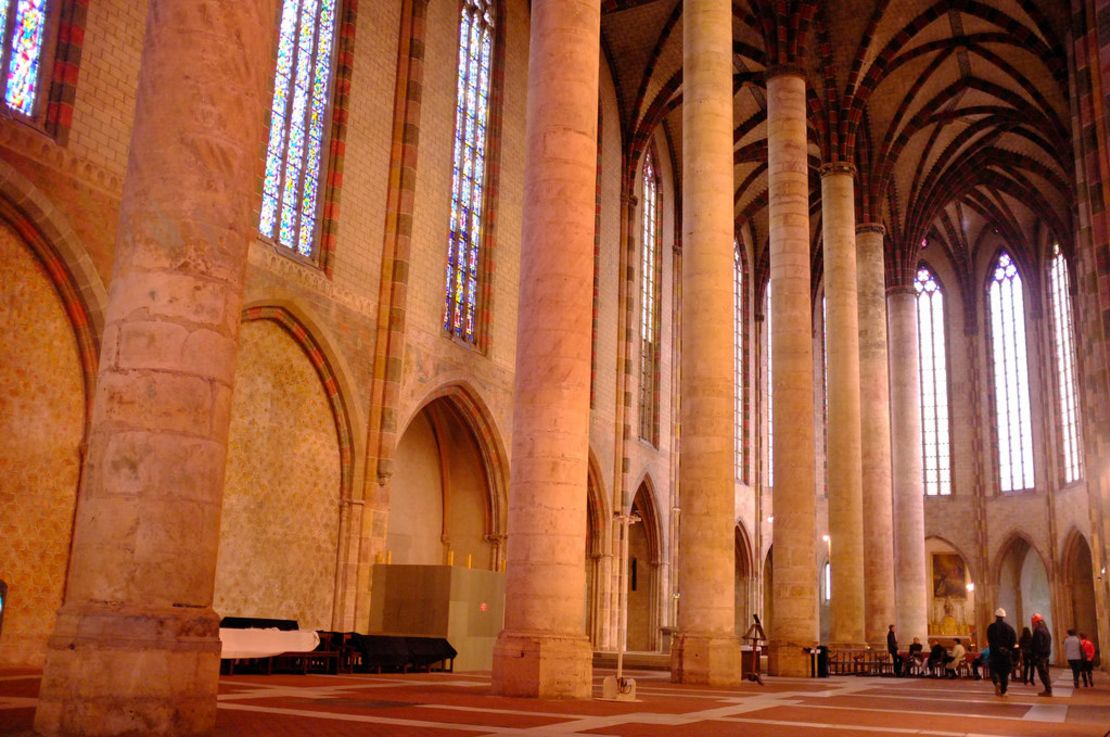 The most impressive interior space in Toulouse: The Church of the Jacobins