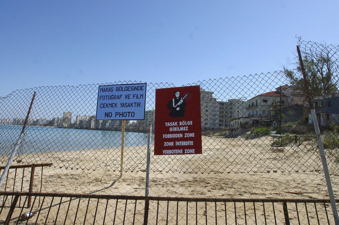 The empty apartment blocks and beaches of Varosha.