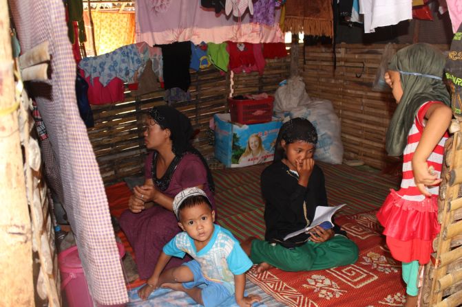 Many families like this are forced to live in cramped conditions with very basic facilities.