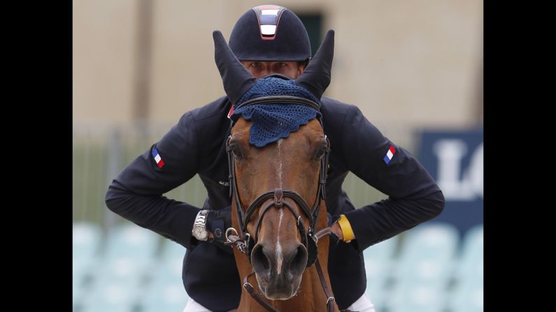 France's Kevin Staut takes part in the Nations Cup jumping competition at Rome's Piazza di Siena international horse show on Friday, May 23. Belgium won the team event.