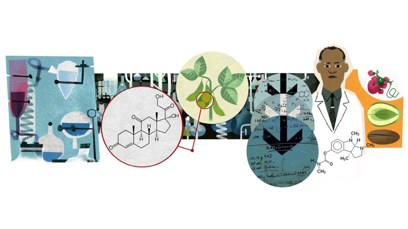 A Doodle in the United States on April 11, 2014, celebrated organic chemist Percy Julian's 115th birthday.