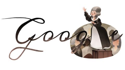 A popular Doodle in France on May 7, 2014, celebrated playwright and political activist Olympe de Gouges' 266th birthday.