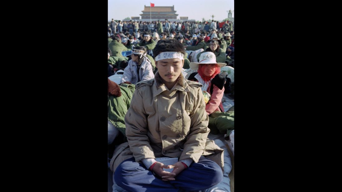 May 13, 1989, student demonstrations at Tiananmen Square escalate into a hunger strike with thousands taking part and calling for democratic reforms. 