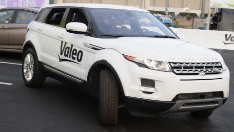 A Range Rover Evoque equipped with Valeo self-parking technology backs into a parking spot during a <a href="http://edition.cnn.com/2014/01/09/tech/innovation/self-driving-cars-ces/">driverless car demo at the International Consumer Electronics Show</a> (CES) in January.