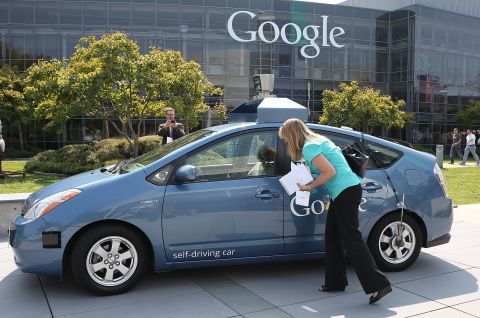 <a href="http://edition.cnn.com/2012/05/07/tech/nevada-driveless-car/">An earlier version of a Google self-driving car</a> -- an adapted Toyota Prius hybrid -- was shown in 2012 at Google headquarters in Mountain View, California. 