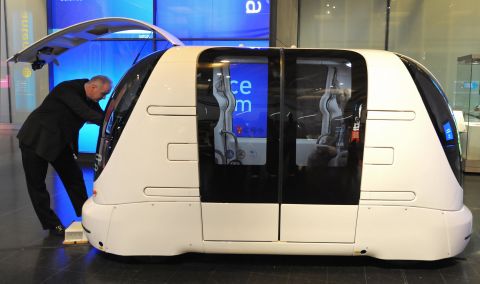 This driverless vehicle, shown in 2009, is part of a 21-strong fleet operating at<a href="http://edition.cnn.com/2009/TRAVEL/10/16/flight.innovations/index.html?eref=rss_travel"> London Heathrow Airport</a>. The pod can carry four passengers with their luggage and can travel at up to 25 mph.