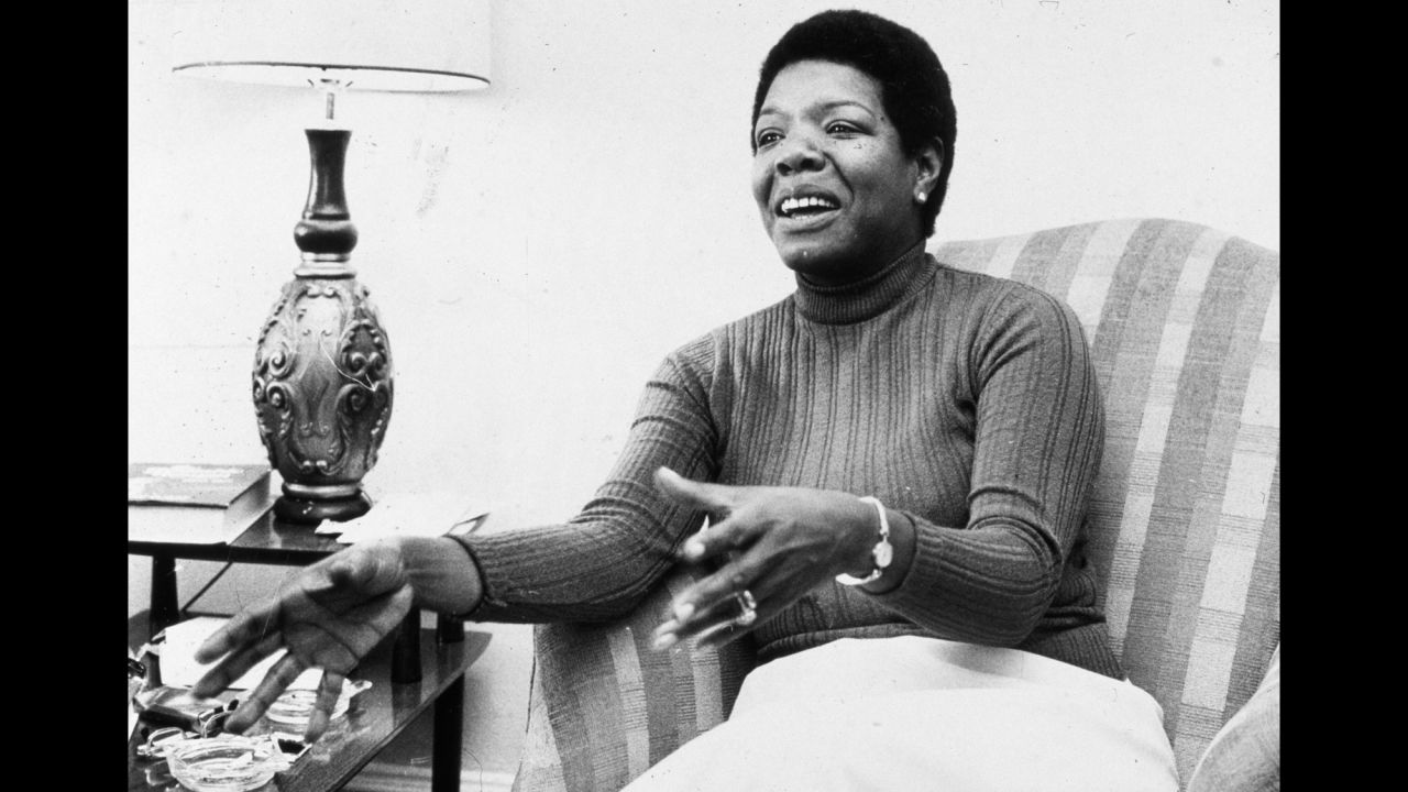 Angelou speaks during an interview at her home in 1978.