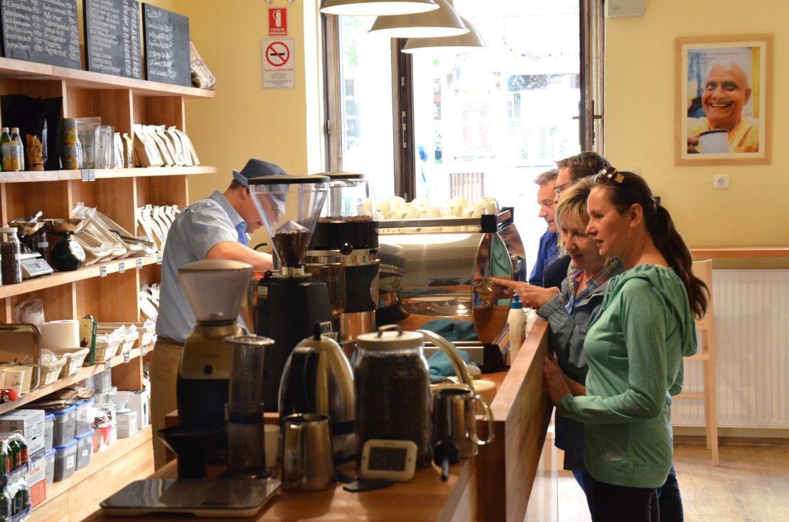 At Madal, morning customers start up with an upstart.