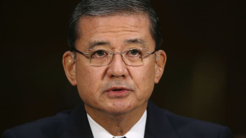 WASHINGTON, DC - MAY 15: US Secretary of Veterans Affairs Eric Shinseki testifies before the Senate Veterans Affairs Committee on the wait times veterans face to receive medical care on May 15, 2014 in Washington, DC.  The American Legion on Monday called for Shinseki's resignation amid reports from former and current VA employees that as many as 40 patients may have died because of delayed treatment at an agency hospital in Phoenix, Arizona.  (Photo by Chip Somodevilla/Getty Images)