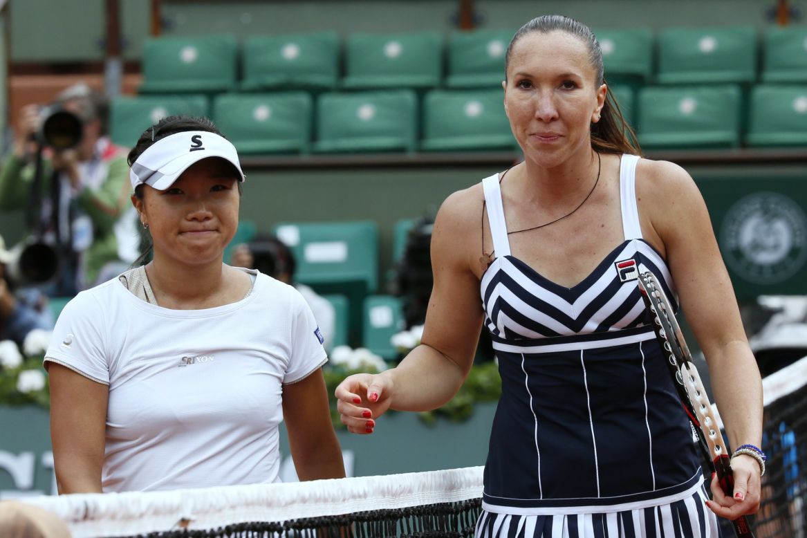 Jelena Jankovic of Serbia is emerging as a major threat in a wide open women's draw and reached the third round with victory over Japan's Kurumi Nara.