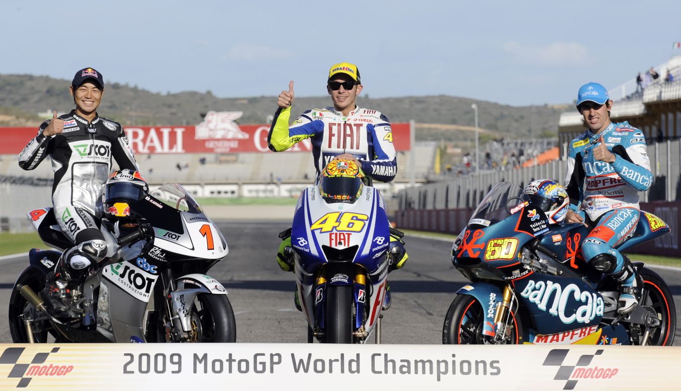 Rossi's last MotoGP title came back in 2009 with Yamaha  -- his seventh at the highest level of motorcycling.