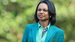 Condoleezza Rice, former Secretary of State and current Augusta National Member, attends the 2014 Par 3 Contest prior to the start of the 2014 Masters Tournament at Augusta National Golf Club on April 9, 2014 in Augusta, Georgia.   