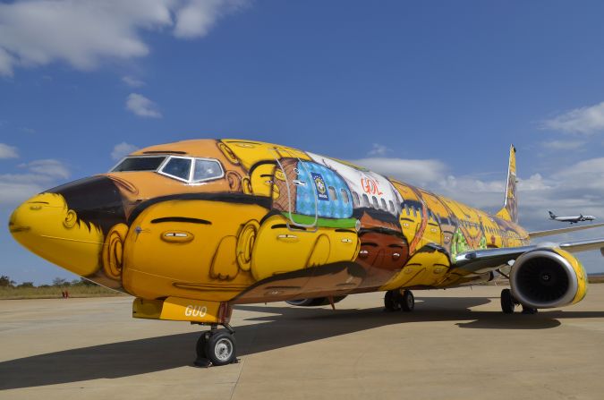 Brazil's hottest graffiti artist duo Os Gemeos was commissioned to design the Brazilian national soccer team's plane for the World Cup. 