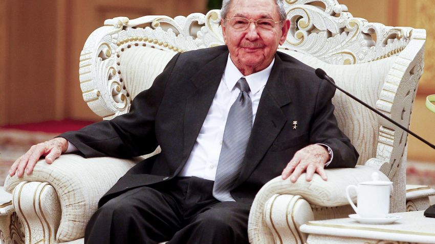 Cuban President Raul Castro holds a meeting with Chinese Premier Wen Jiabao (not pictured) in the Great Hall of the People on July 6, 2012 in Beijing, China.