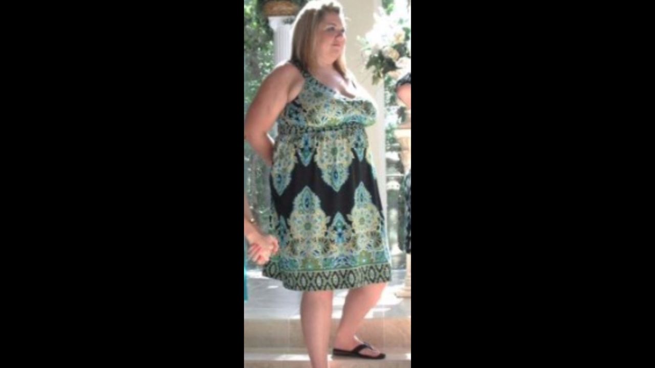 June 2012: Photos like this one from a wedding were a wake-up call for Tarver. "I couldn't believe how big I was from the side ... I was so uncomfortable throughout the ceremony because of how big I was compared to the other bridesmaids in the wedding party.  I had specifically chosen that style of dress to hide my stomach." 