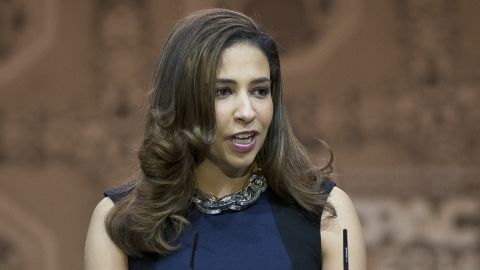 Erika Harold, Miss America, 2003 speaks at the Conservative Political Action Conference (CPAC) at the Gaylord National at National Harbor, Maryland on March 8.