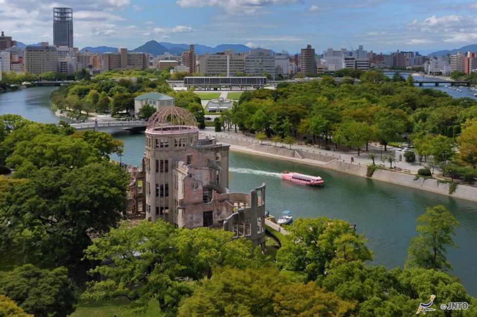 Hiroshima's Atomic Bomb Genbaku Dome became a UNESCO World Heritage Site in 1996. When the United States dropped the atomic bomb on August 6, 1945, it exploded just above the building.