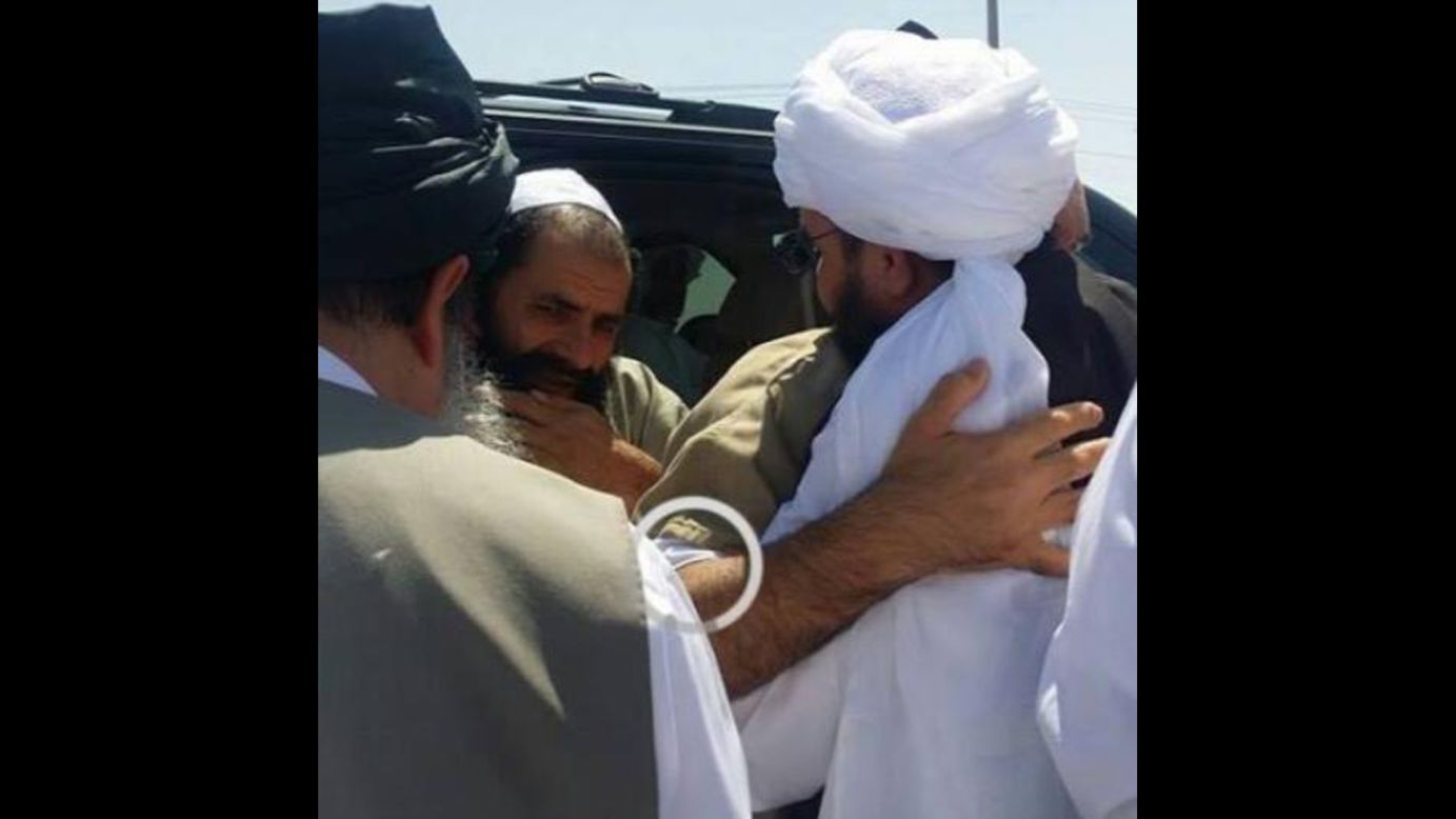 According to the Twitter account, this is Mullah Mohammad Fazl arriving in Qatar. 