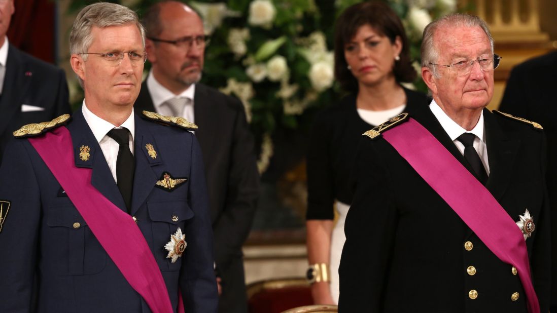 King Albert II of Belgium, right, abdicated the throne in July 2013. Taking his place was former Crown Prince Philippe, left.