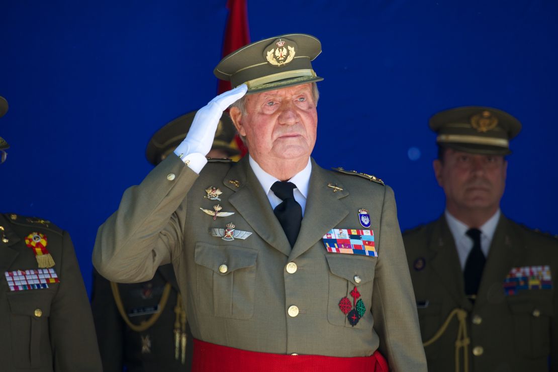  King Juan Carlos of Spain attends an event at The Royal College of Artillery on May 16 in Segovia, Spain.