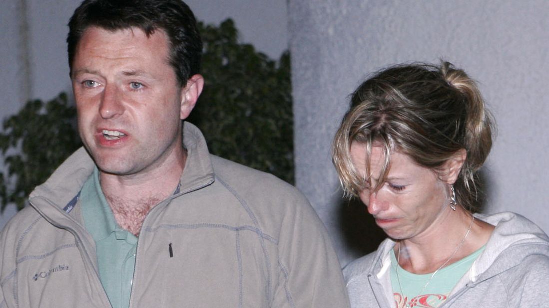 Madeleine's parents, Gerald and Kate McCann, speak to the press in Portugal in May 2007. They launched a massive publicity campaign after their daughter went missing.