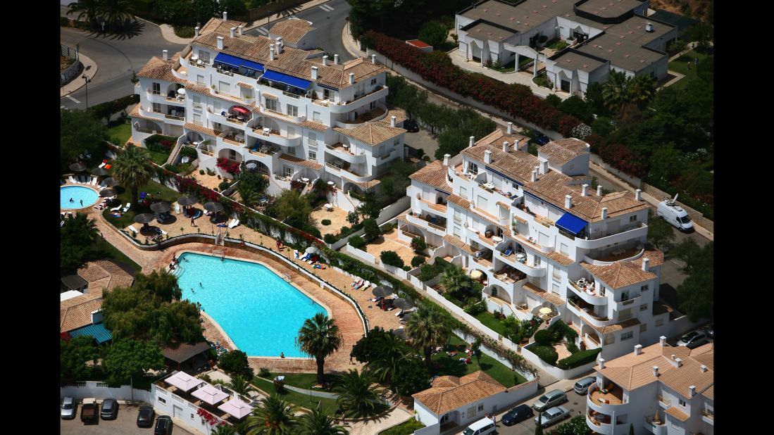 The resort and surrounding area where Madeleine went missing is seen in August 2007.