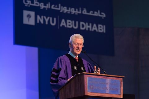 The former president of the United States delivered the address at New York University-Abu Dhabi's inaugural commencement exercises on May 25. 