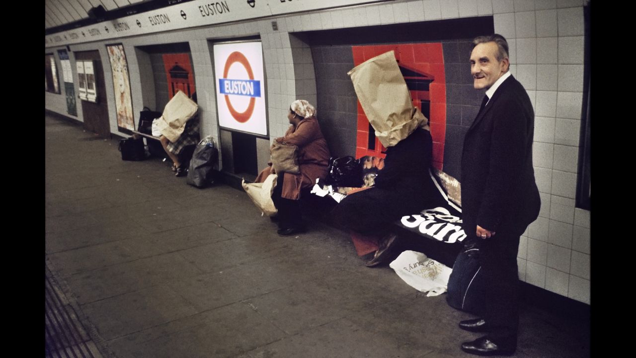 In his book, Mazzer explains these woman were the underground's cleaners. "In no way did I intend to make them figures of fun, but it is funny," he says.