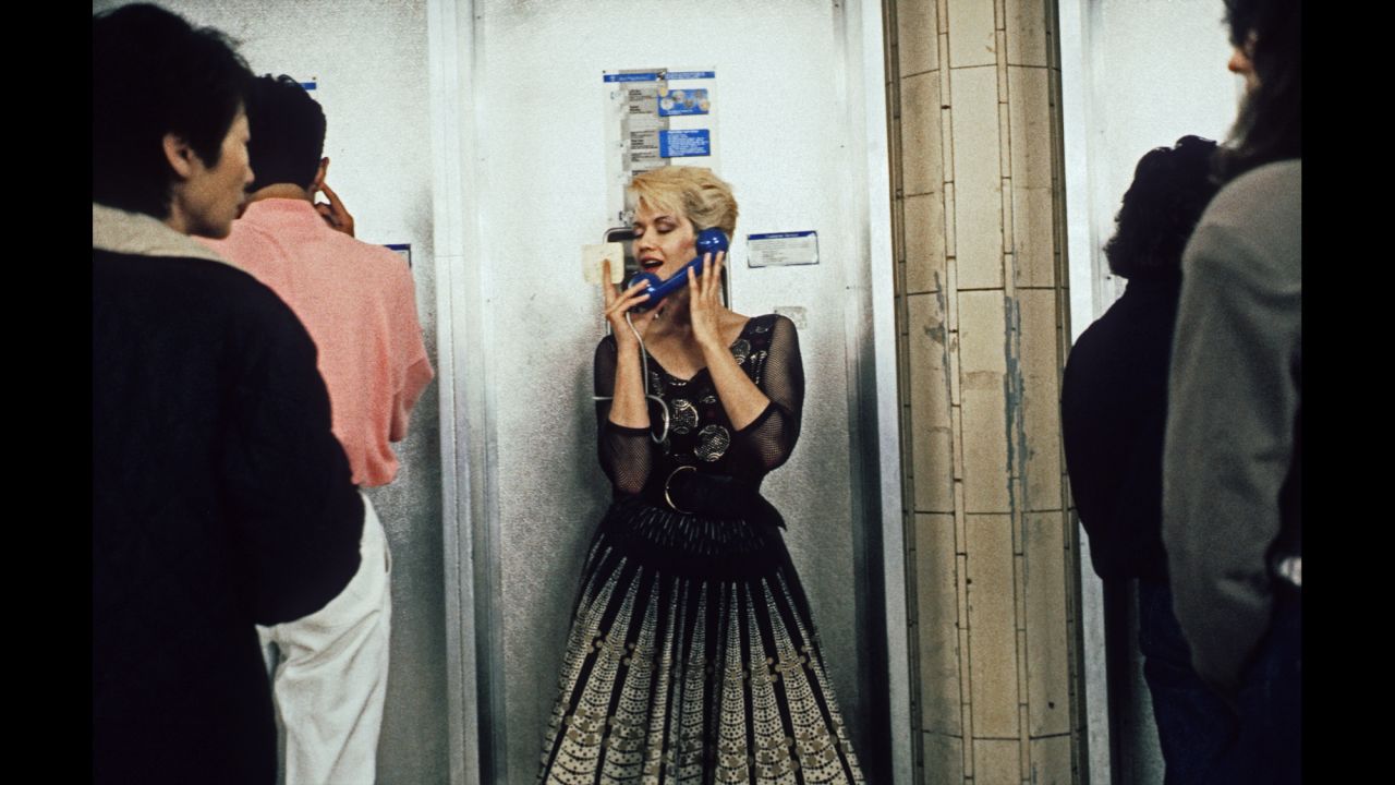 London-born Bob Mazzer has been photographing in the city's underground transport network for four decades. This shot, from the 1980s, is one of his favorites. The woman, making a call from a public phone, was so theatrical he assumed she was an actress being filmed.  "She was done up like a starlet," he says. 