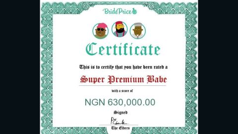 Bride Price: the app that calculates your worth and gives you a certificate to prove your status to potential suitors 