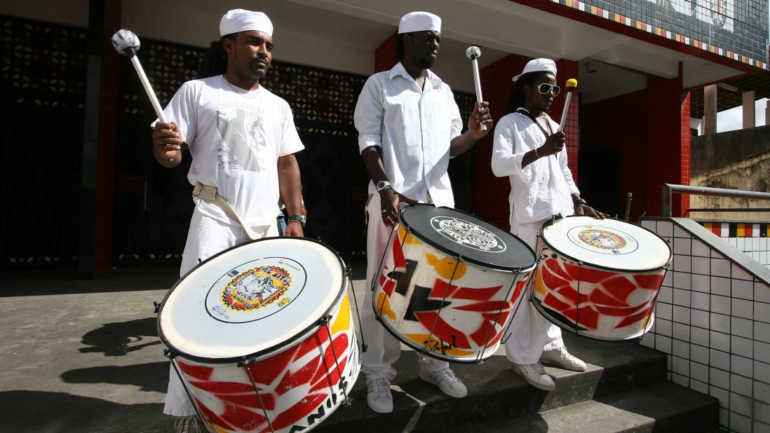 Drums are a matter of life and sometimes death in Bahia, as these funeral mourning drummers from the group Ile Aiye in Salvador demonstrate. Ile Aiye is one of the most important groups that preserves the African culture in Brazil. 