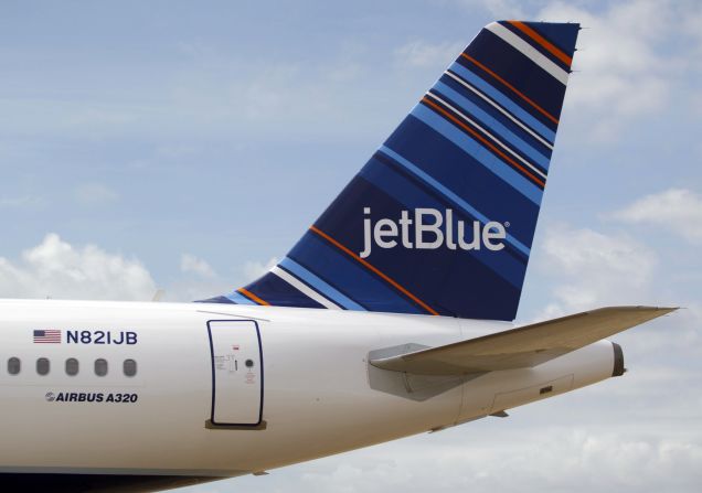 <strong>JetBlue</strong> came in fifth place. Many customers fly the airline only once or twice per year, making it hard to accumulate miles, a spokesman said.