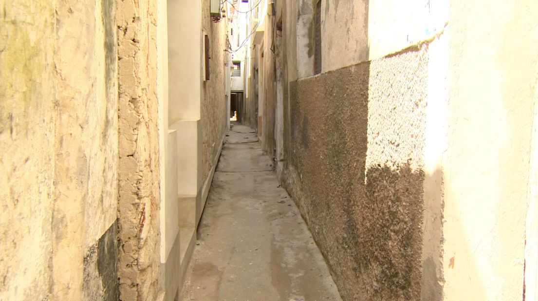 There are no cars on the island -- the streets are too narrow and winding, and stacked high with coral bricks.