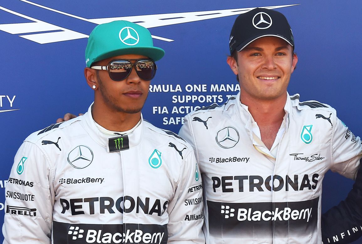 Hamilton keeps his emotions under wraps after he was unable to set a final qualifying lap at the Monaco Grand Prix because Rosberg's Mercedes was blocking the track.