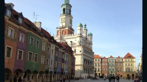 <strong>18. Poznan's Stary Rynek: </strong>The <a href="http://ireport.cnn.com/docs/DOC-1138378">old town square</a> in the city of Poznan captured Julius Marchwicki's heart. It "is the quintessential Polish town square, featuring a ratusz (historic city hall), colorful buildings, outdoor bars/restaurants and sculptures or artwork," he said. He finds it more personal, accessible and less touristy than most European town squares. Plus, he says, it features some of the best beer around.
