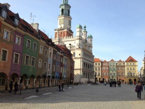 <strong>18. Poznan's Stary Rynek: </strong>The <a href="index.php?page=&url=http%3A%2F%2Fireport.cnn.com%2Fdocs%2FDOC-1138378">old town square</a> in the city of Poznan captured Julius Marchwicki's heart. It "is the quintessential Polish town square, featuring a ratusz (historic city hall), colorful buildings, outdoor bars/restaurants and sculptures or artwork," he said. He finds it more personal, accessible and less touristy than most European town squares. Plus, he says, it features some of the best beer around.