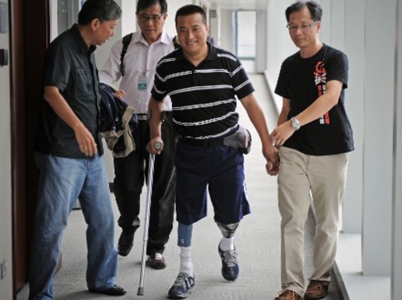 Tiananmen survivor Fang Zheng in Hong Kong in 2012.