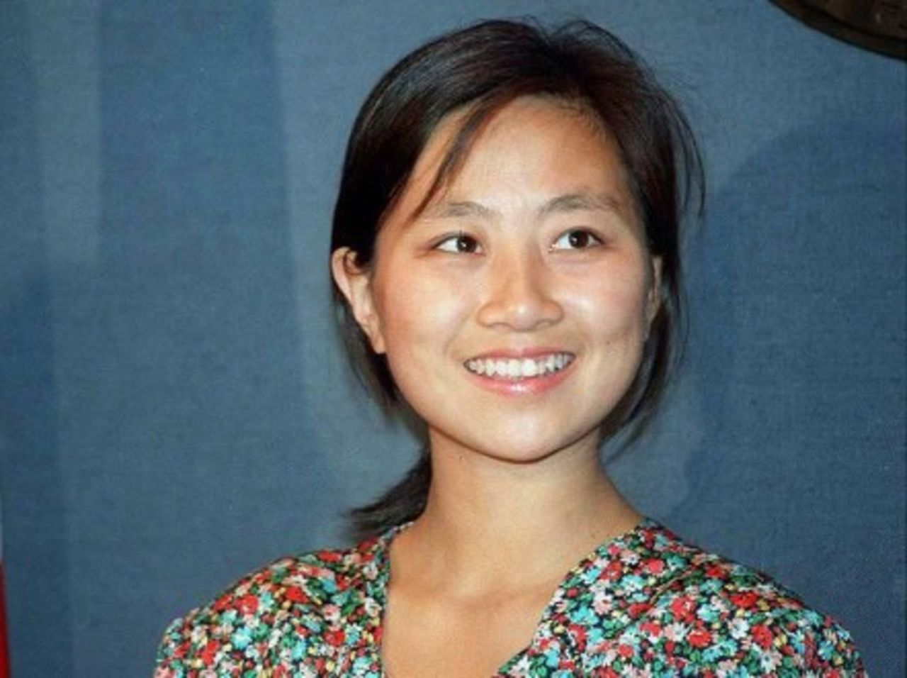 Chai Ling in Washington on the first anniversary of Tiananmen Square crackdown in 1990.