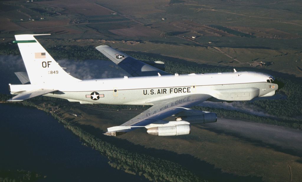 An American RC-135U, similar to this one, was intercepted by a Russian fighter jet earlier this month while flying in international airspace north of Poland. The U.S. crew believed the Russian pilot's actions were "unsafe and unprofessional due to the aggressive maneuvers it performed in close proximity to their aircraft and its high rate of speed," Pentagon spokesman Mark Wright said.