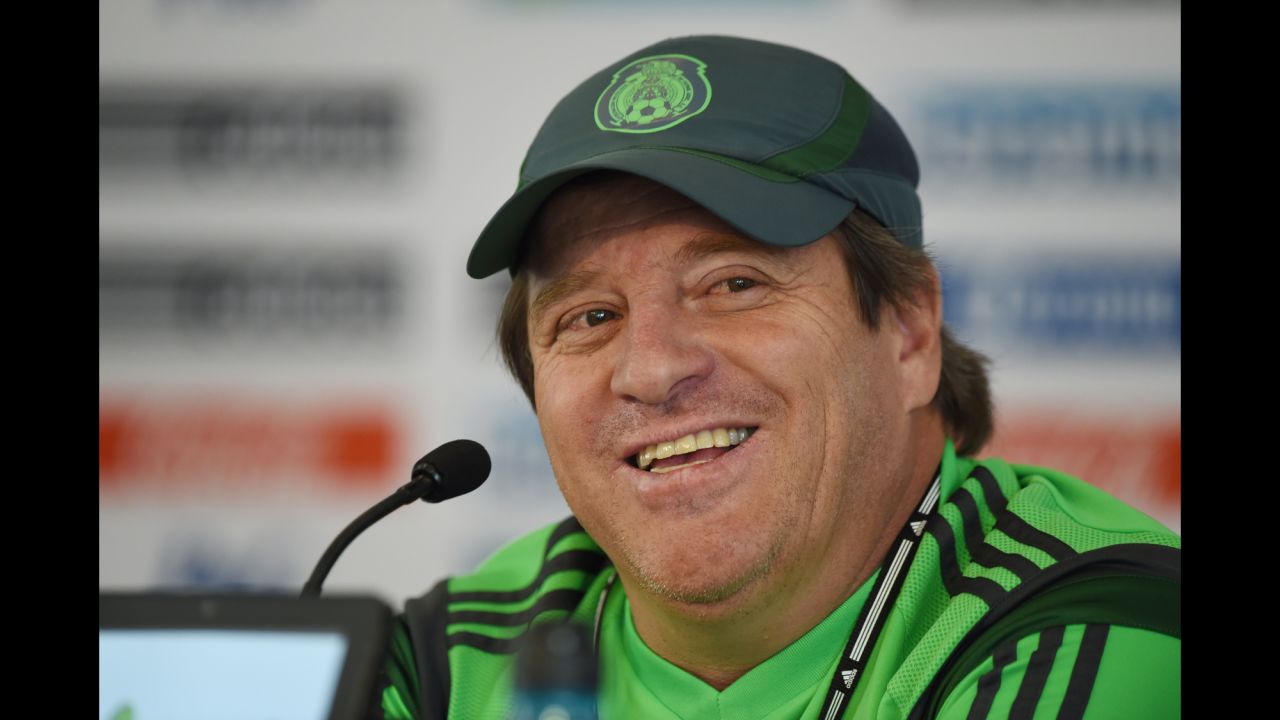 <strong>Miguel Herrera (Mexico):</strong> OK, fine, he's an ex-player. But forget Oribe Peralta, Giovani dos Santos and Chicharito. No position for El Tri has been more in dispute than manager. Since Javier Aguirre was sacked after the 2010 World Cup, five managers have helmed Mexico. Herrera's first squad thrashed New Zealand 9-3 in a two-game playoff to qualify for the World Cup. But given Mexico's group, don't expect his next games to go so swimmingly.